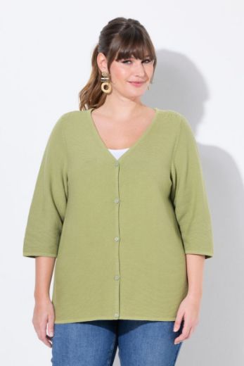 Moda za polnejše Kardigan s 3/4 rukavima plus velikost, xxl, Ulla Popken in Johann Popken (JP1880)