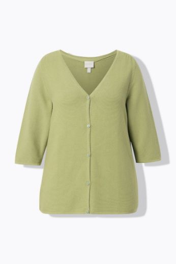 Moda za polnejše Kardigan s 3/4 rukavima plus velikost, xxl, Ulla Popken in Johann Popken (JP1880)