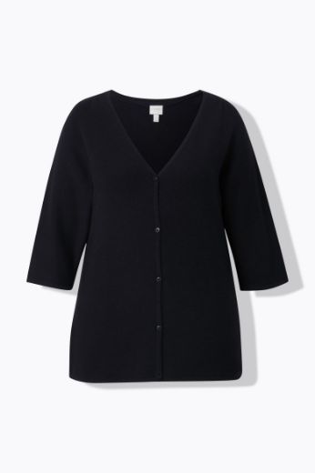 Moda za polnejše Kardigan s 3/4 rukavima plus velikost, xxl, Ulla Popken in Johann Popken (JP1880)