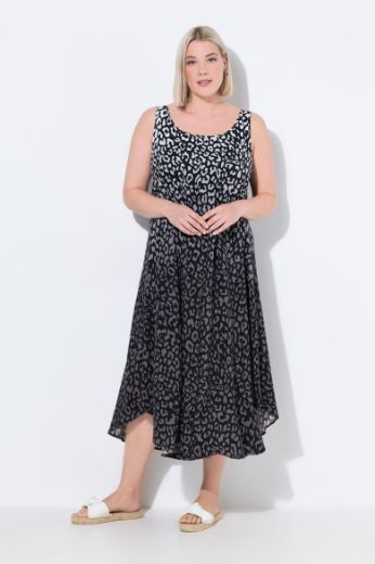 Moda za polnejše Haljina bez rukava s printom leoparda plus velikost, xxl, Ulla Popken in Johann Popken (JP1880)