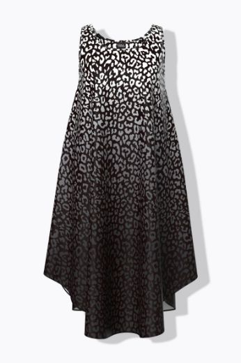 Moda za polnejše Haljina bez rukava s printom leoparda plus velikost, xxl, Ulla Popken in Johann Popken (JP1880)