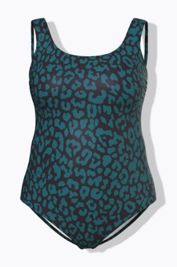 Moda za polnejše Kupaći kostim jednodijelni s životinjskim printom plus velikost, xxl, Ulla Popken in Johann Popken (JP1880)