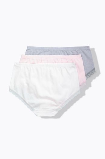 Moda za polnejše Gaćice s dodatkom ukrasne čipke 3 komada plus velikost, xxl, Ulla Popken in Johann Popken (JP1880)