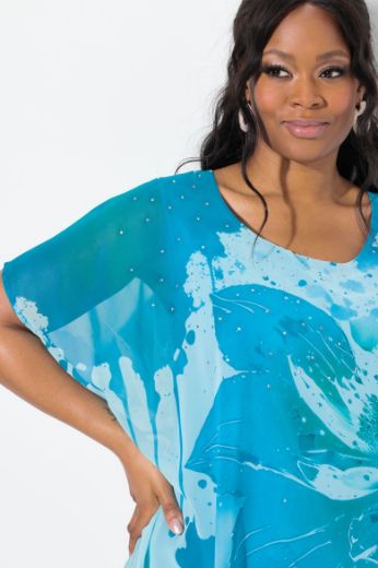 Moda za polnejše Bluza elegantna cvjetnog printa i ukrasnim dodacima plus velikost, xxl, Ulla Popken in Johann Popken (JP1880)