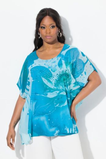 Moda za polnejše Bluza elegantna cvjetnog printa i ukrasnim dodacima plus velikost, xxl, Ulla Popken in Johann Popken (JP1880)