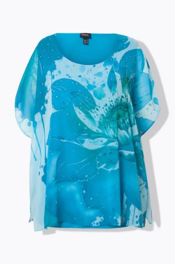 Moda za polnejše Bluza elegantna cvjetnog printa i ukrasnim dodacima plus velikost, xxl, Ulla Popken in Johann Popken (JP1880)