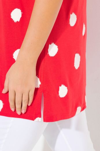 Moda za polnejše Majica A kroja s printom točki plus velikost, xxl, Ulla Popken in Johann Popken (JP1880)