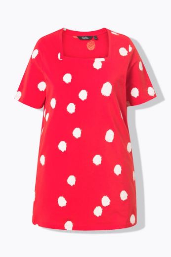 Moda za polnejše Majica A kroja s printom točki plus velikost, xxl, Ulla Popken in Johann Popken (JP1880)