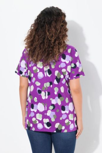 Moda za polnejše Majica kratkih rukava s printom nepravilnih krugova plus velikost, xxl, Ulla Popken in Johann Popken (JP1880)