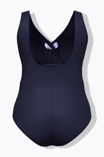 Moda za polnejše Kupaći kostim jednodijelni s prugama plus velikost, xxl, Ulla Popken in Johann Popken (JP1880)