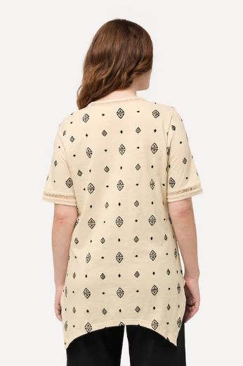 Moda za polnejše Majica kratkih rukava asimetrična V izreza plus velikost, xxl, Ulla Popken in Johann Popken (JP1880)