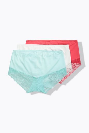 Moda za polnejše Gaćice 3 komada s dodatkom čipke plus velikost, xxl, Ulla Popken in Johann Popken (JP1880)