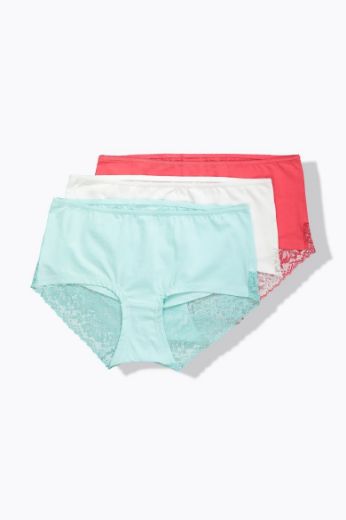 Moda za polnejše Gaćice 3 komada s dodatkom čipke plus velikost, xxl, Ulla Popken in Johann Popken (JP1880)