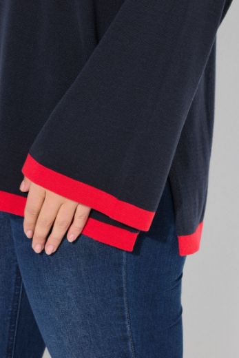 Moda za polnejše Pulover V izreza plus velikost, xxl, Ulla Popken in Johann Popken (JP1880)