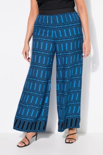 Moda za polnejše Hlače lagane gometrijskog printa plus velikost, xxl, Ulla Popken in Johann Popken (JP1880)