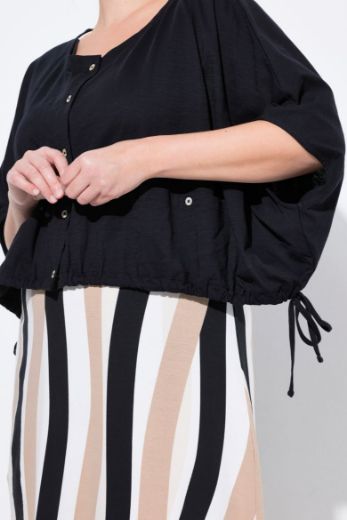 Moda za polnejše Bluza na kopčanje kraćeg kroja plus velikost, xxl, Ulla Popken in Johann Popken (JP1880)