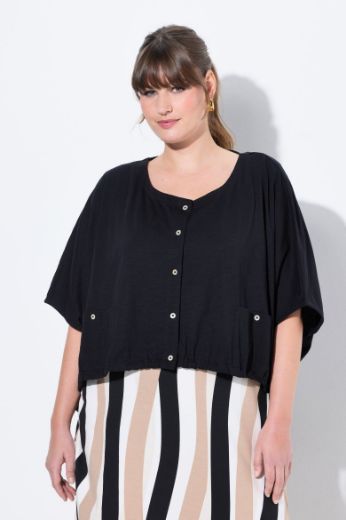 Moda za polnejše Bluza na kopčanje kraćeg kroja plus velikost, xxl, Ulla Popken in Johann Popken (JP1880)