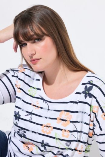 Moda za polnejše Majica 3/4 rukava okruglog ovratnika plus velikost, xxl, Ulla Popken in Johann Popken (JP1880)