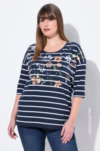 Moda za polnejše Majica 3/4 rukava okruglog ovratnika plus velikost, xxl, Ulla Popken in Johann Popken (JP1880)