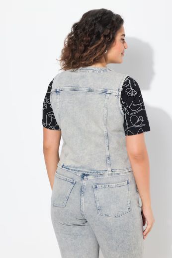 Moda za polnejše Prsluk od trapera V ovratnika plus velikost, xxl, Ulla Popken in Johann Popken (JP1880)