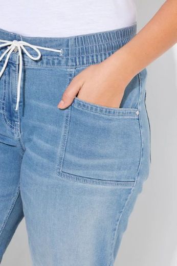 Moda za polnejše Traperice elastičnog struka širokih nogavica plus velikost, xxl, Ulla Popken in Johann Popken (JP1880)