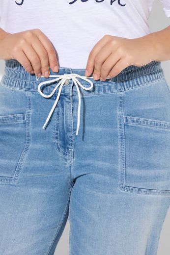 Moda za polnejše Traperice elastičnog struka širokih nogavica plus velikost, xxl, Ulla Popken in Johann Popken (JP1880)