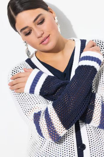 Moda za polnejše Kardigan na kopčanje plus velikost, xxl, Ulla Popken in Johann Popken (JP1880)