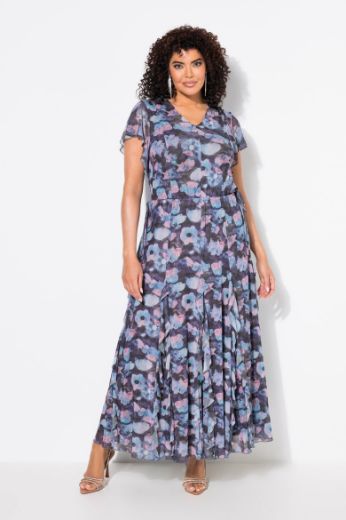 Moda za polnejše Haljina maxi kratkih rukava V ovratnika plus velikost, xxl, Ulla Popken in Johann Popken (JP1880)