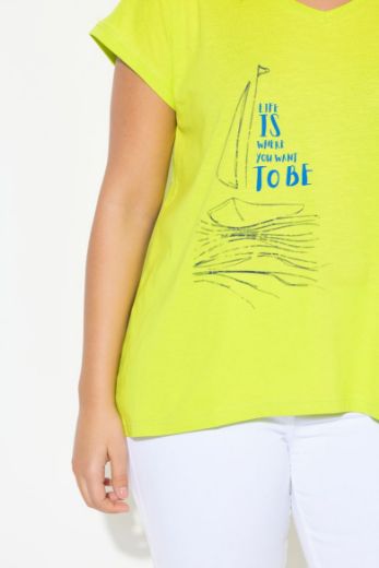 Moda za polnejše Majica kratkih rukava V ovratnika plus velikost, xxl, Ulla Popken in Johann Popken (JP1880)