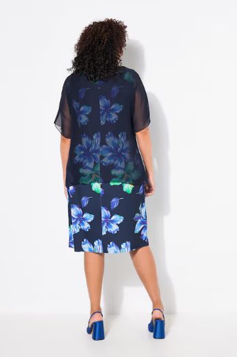 Moda za polnejše Haljina ravnog kroja cvjetnog uzorka plus velikost, xxl, Ulla Popken in Johann Popken (JP1880)