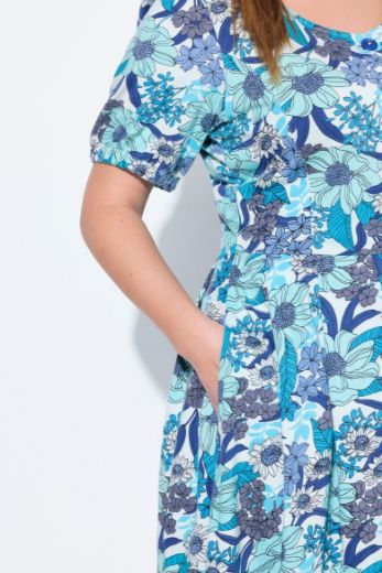 Moda za polnejše Haljina maxi cvjetnog uzorka plus velikost, xxl, Ulla Popken in Johann Popken (JP1880)
