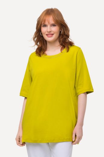 Moda za polnejše Majica s ukrasima na ovratniku plus velikost, xxl, Ulla Popken in Johann Popken (JP1880)