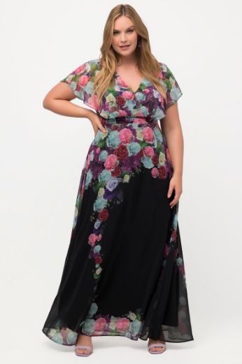 Moda za polnejše Haljina maxi V ovratnika plus velikost, xxl, Ulla Popken in Johann Popken (JP1880)