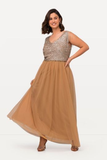 Moda za polnejše Haljina maxi V ovratnika plus velikost, xxl, Ulla Popken in Johann Popken (JP1880)