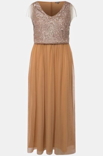 Moda za polnejše Haljina maxi V ovratnika plus velikost, xxl, Ulla Popken in Johann Popken (JP1880)
