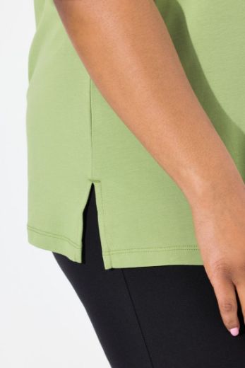 Moda za polnejše Majica V ovratnik s ukrasima na ovratniku plus velikost, xxl, Ulla Popken in Johann Popken (JP1880)