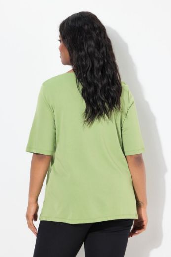 Moda za polnejše Majica V ovratnik s ukrasima na ovratniku plus velikost, xxl, Ulla Popken in Johann Popken (JP1880)