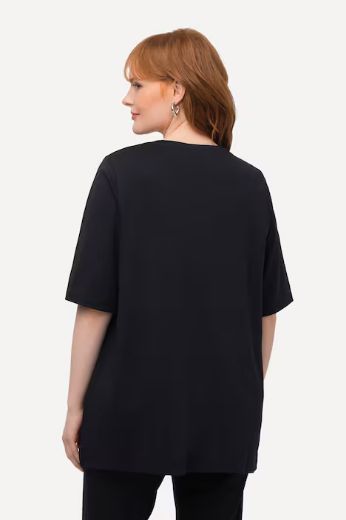 Moda za polnejše Majica s ukrasima na ovratniku plus velikost, xxl, Ulla Popken in Johann Popken (JP1880)