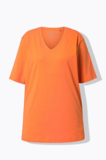 Moda za polnejše Majica V izrez Basic plus velikost, xxl, Ulla Popken in Johann Popken (JP1880)
