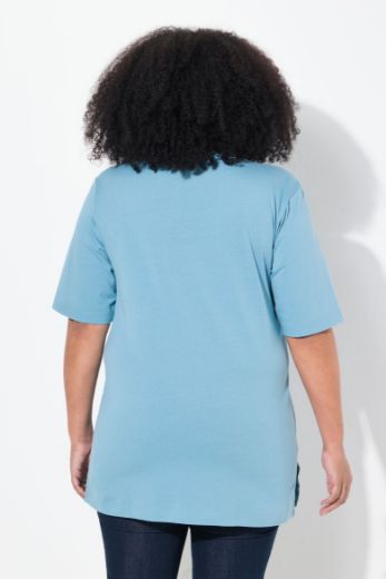 Moda za polnejše Majica V izrez Basic plus velikost, xxl, Ulla Popken in Johann Popken (JP1880)
