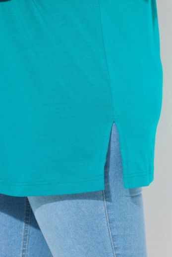Moda za polnejše Majica V izrez Basic plus velikost, xxl, Ulla Popken in Johann Popken (JP1880)