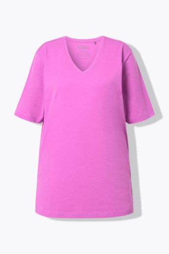 Moda za polnejše Majica V izrez Basic plus velikost, xxl, Ulla Popken in Johann Popken (JP1880)