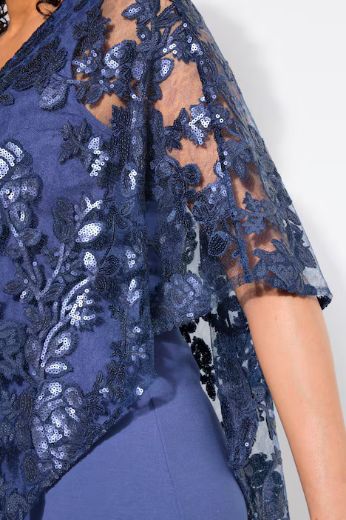 Moda za polnejše Haljina elegantna s čipkom plus velikost, xxl, Ulla Popken in Johann Popken (JP1880)