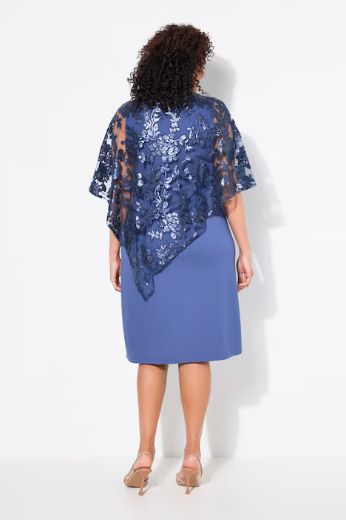 Moda za polnejše Haljina elegantna s čipkom plus velikost, xxl, Ulla Popken in Johann Popken (JP1880)