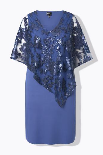 Moda za polnejše Haljina elegantna s čipkom plus velikost, xxl, Ulla Popken in Johann Popken (JP1880)