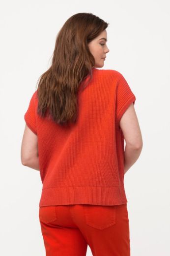 Moda za polnejše Pulover kratkih rukava V ovratnika plus velikost, xxl, Ulla Popken in Johann Popken (JP1880)