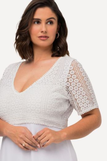 Moda za polnejše Haljina kratkih rukava A kroja plus velikost, xxl, Ulla Popken in Johann Popken (JP1880)