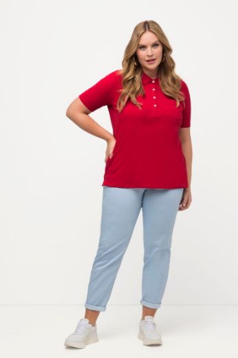 Moda za polnejše Majica Polo kratkih rukava plus velikost, xxl, Ulla Popken in Johann Popken (JP1880)