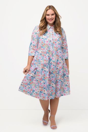 Moda za polnejše Haljina 3/4 rukava A kroja plus velikost, xxl, Ulla Popken in Johann Popken (JP1880)