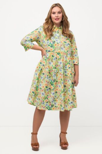 Moda za polnejše Haljina 3/4 rukava A kroja plus velikost, xxl, Ulla Popken in Johann Popken (JP1880)
